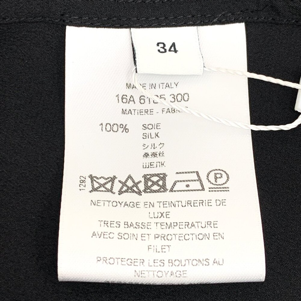 Givenchy Black Silk Collared Single-Breasted Long… - image 6